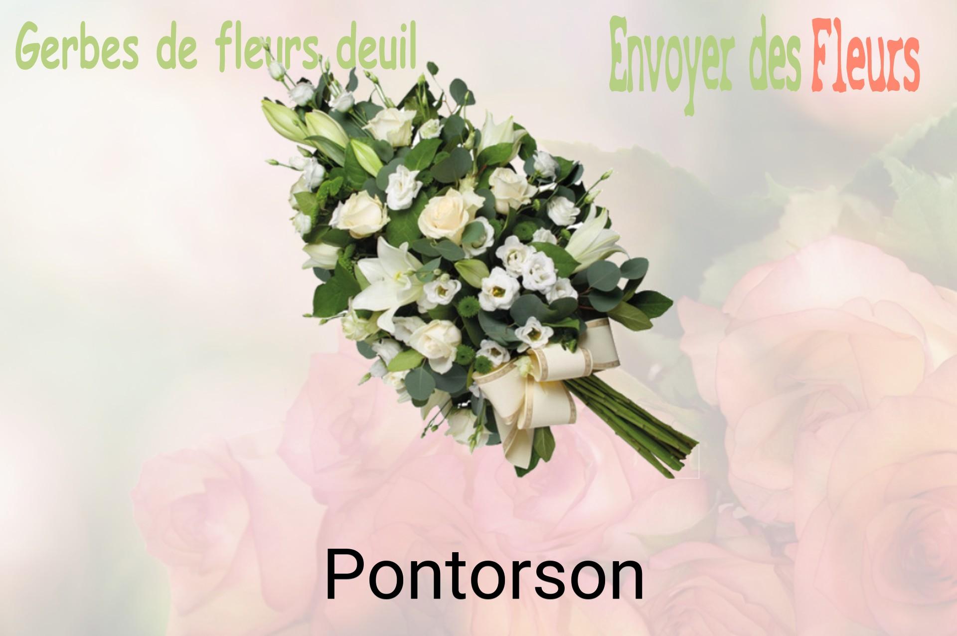 Gerbe de fleurs de deuil livrée à Pontorson